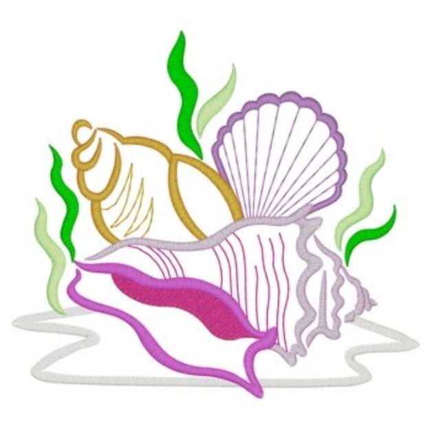 Picture of Nautical Shells Machine Embroidery Design