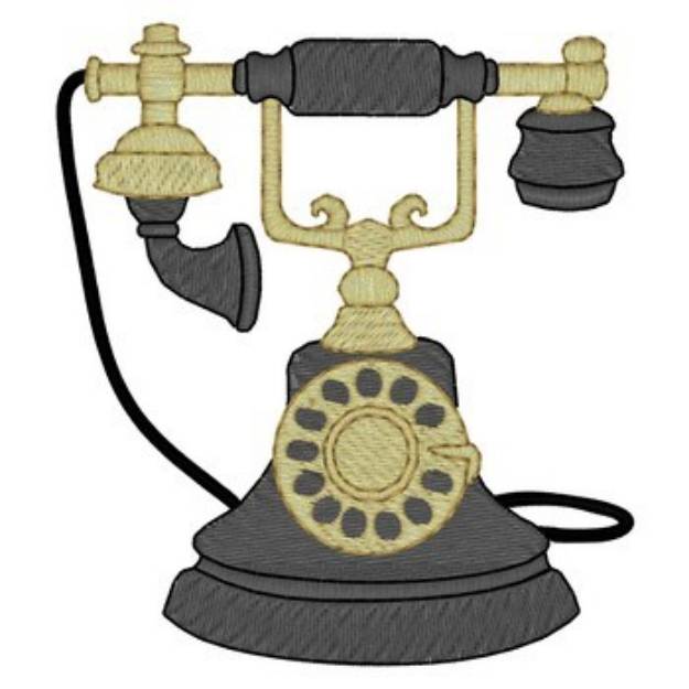 Picture of Vintage Telephone Machine Embroidery Design