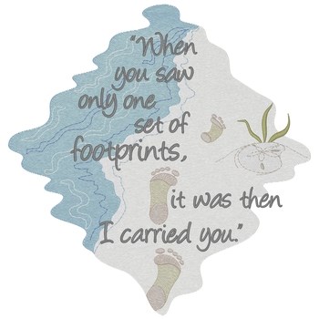 Footprints In The Sand Machine Embroidery Design