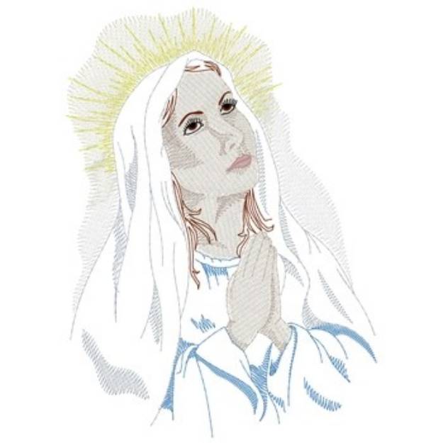 Picture of Virgin Mary Machine Embroidery Design