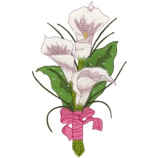 Picture of Calla Lily Bouquet Machine Embroidery Design