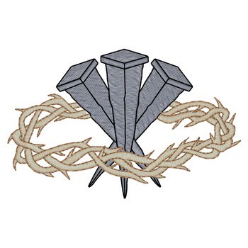 Sm. Crown Of Thorns Machine Embroidery Design