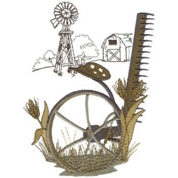 Picture of Sickle Mower Machine Embroidery Design