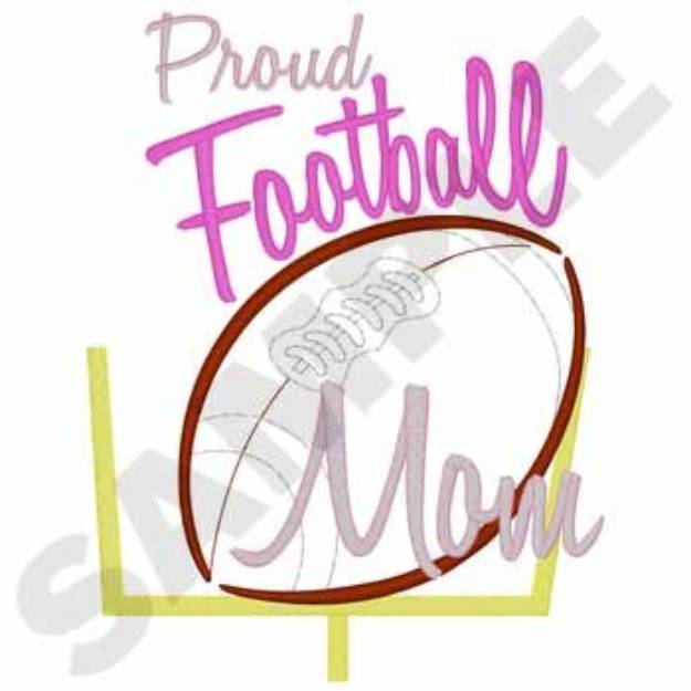 Picture of Proud Football Mom Machine Embroidery Design