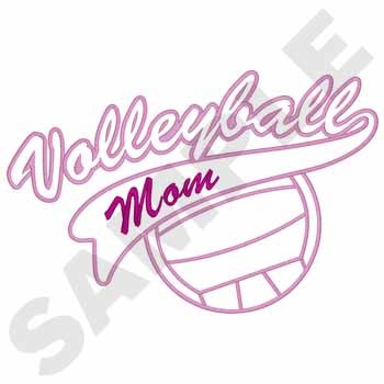 Volleyball Mom Machine Embroidery Design