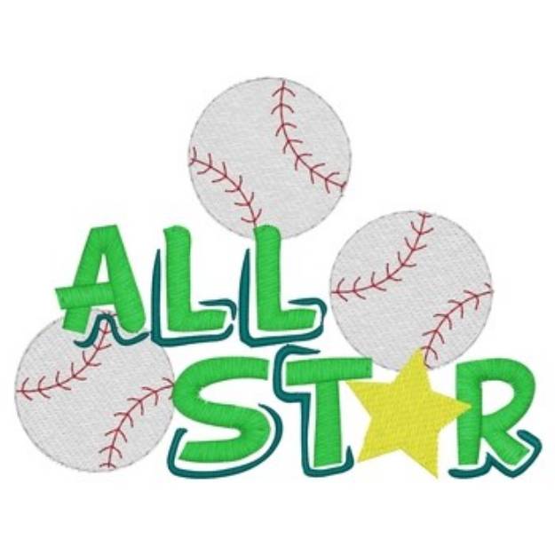 Picture of All Star Machine Embroidery Design