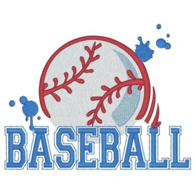 Picture of Graffiti Baseball Machine Embroidery Design