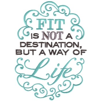 Fit Way Of Life Machine Embroidery Design
