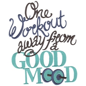 One Workout Machine Embroidery Design