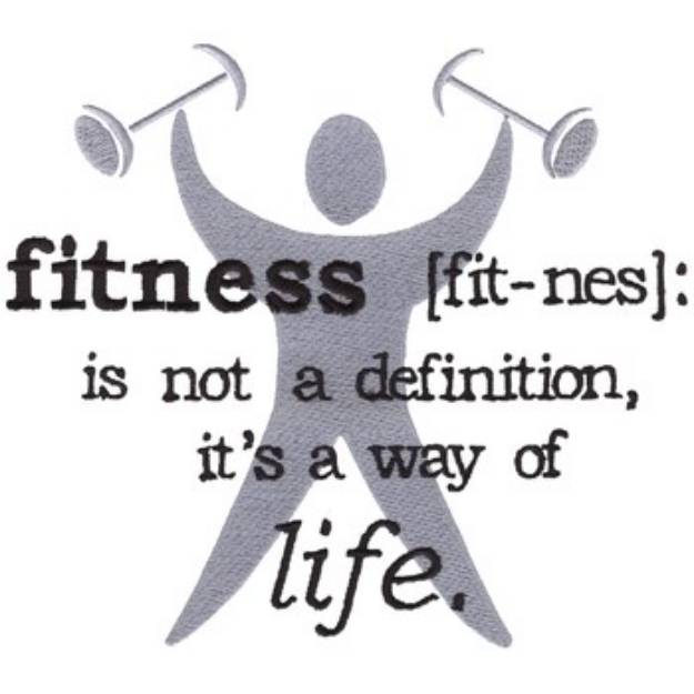 Picture of Fitness Is The Way Machine Embroidery Design