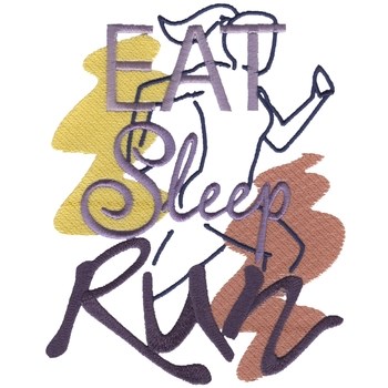 Eat, Sleep, Run Machine Embroidery Design