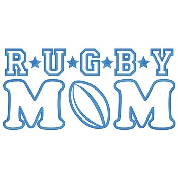 Rugby Mom Machine Embroidery Design