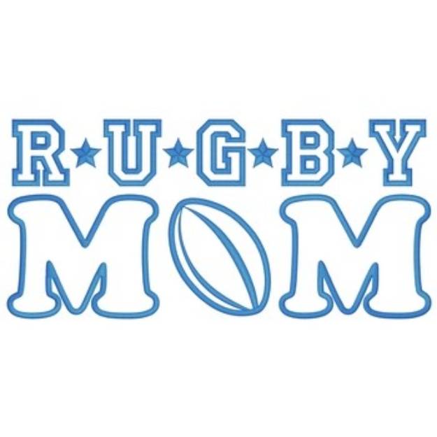 Picture of Rugby Mom Machine Embroidery Design