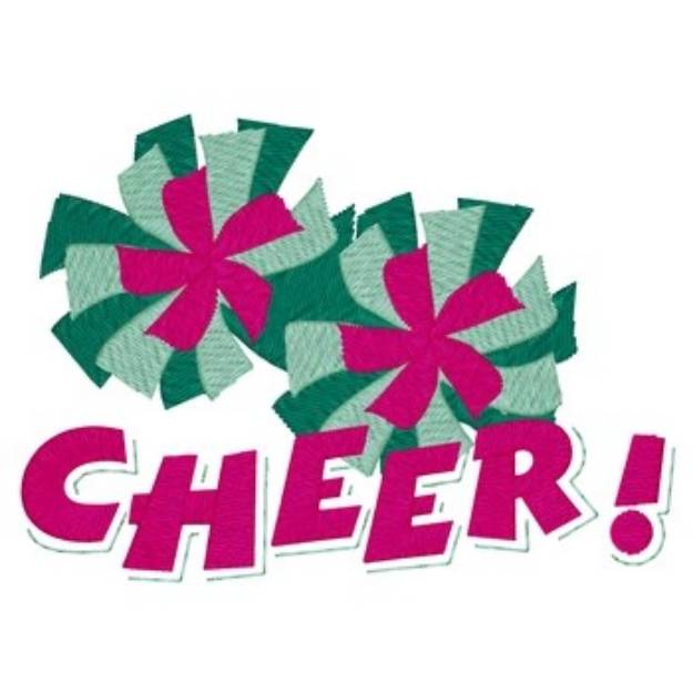 Picture of Cheer Poms! Machine Embroidery Design