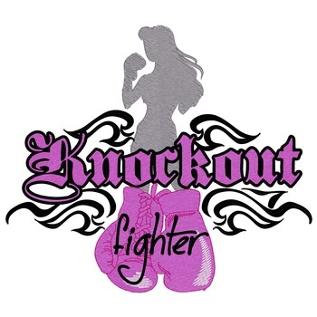 Knockout Fighter Machine Embroidery Design