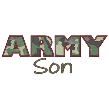 Army Son Machine Embroidery Design