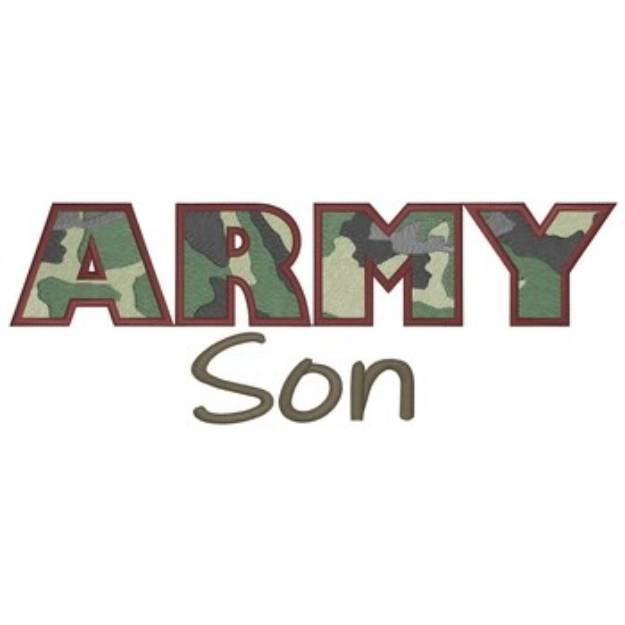 Picture of Army Son Machine Embroidery Design