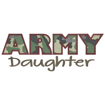 Army Daughter Machine Embroidery Design