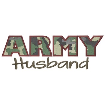 Army Husband Machine Embroidery Design