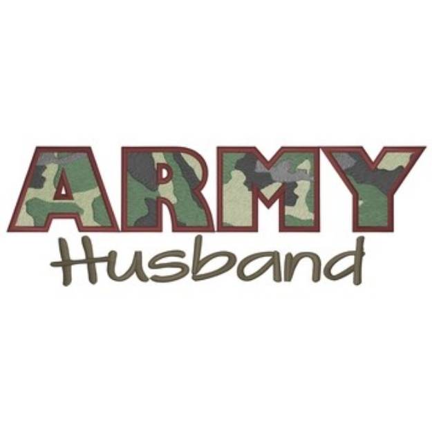 Picture of Army Husband Machine Embroidery Design