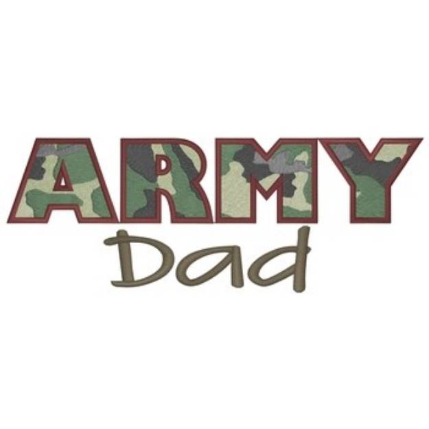 Picture of Army Dad Machine Embroidery Design
