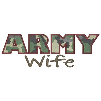Army Wife Machine Embroidery Design