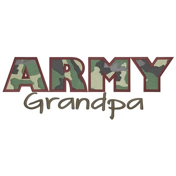 Army Grandpa Machine Embroidery Design