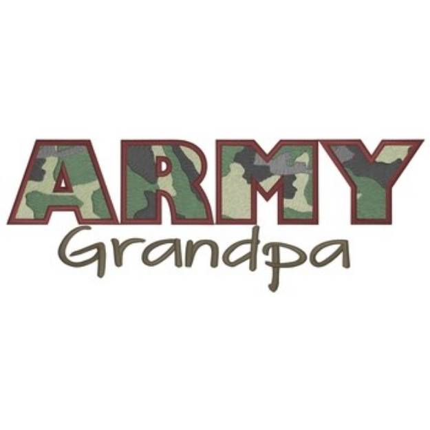 Picture of Army Grandpa Machine Embroidery Design
