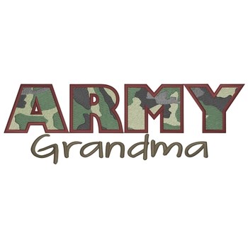Army Grandma Machine Embroidery Design