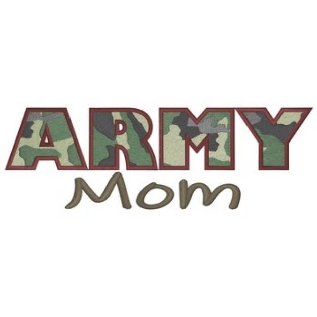 Picture of Army Mom Machine Embroidery Design