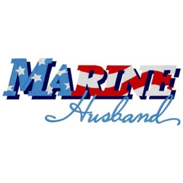 Picture of Marine Husband Machine Embroidery Design