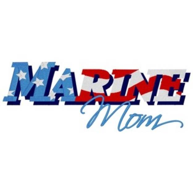 Picture of Marine Mom Machine Embroidery Design