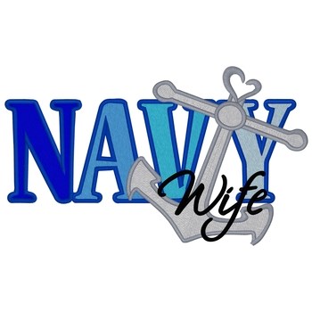 Navy Wife Machine Embroidery Design