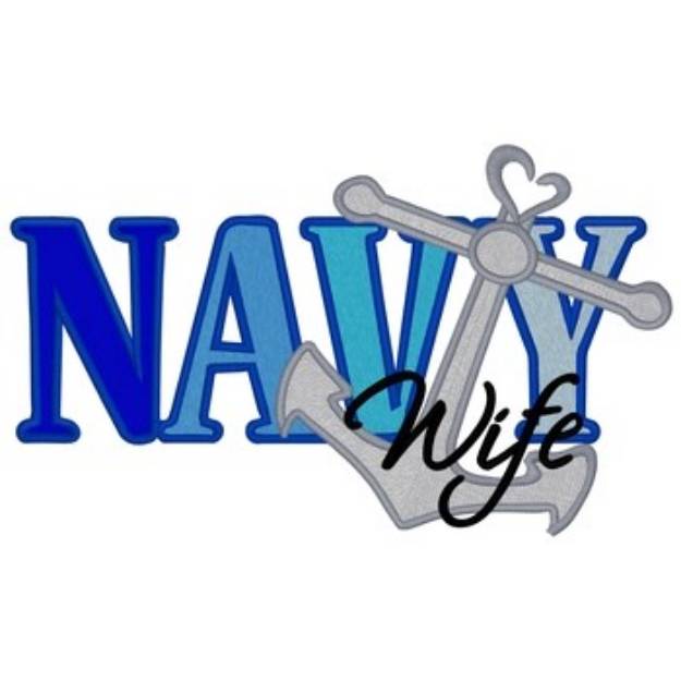 Picture of Navy Wife Machine Embroidery Design