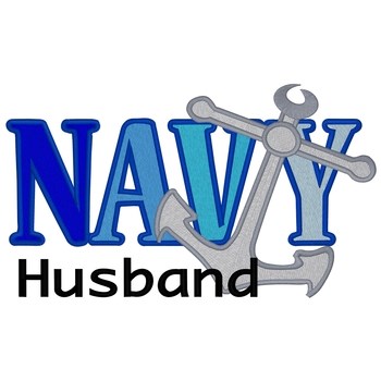Navy Husband Machine Embroidery Design