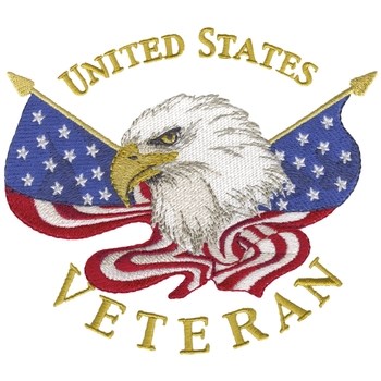 United States Veteran Machine Embroidery Design