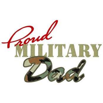 Proud Military Dad Machine Embroidery Design