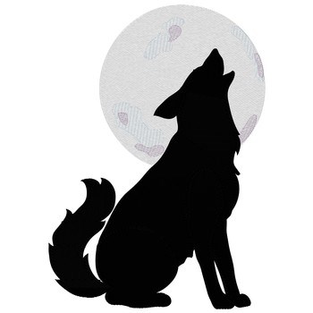 Howling Coyote Machine Embroidery Design