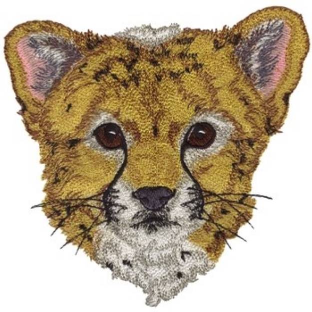 Picture of Cheetah Cub Machine Embroidery Design