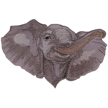 Baby Elephant Head Machine Embroidery Design