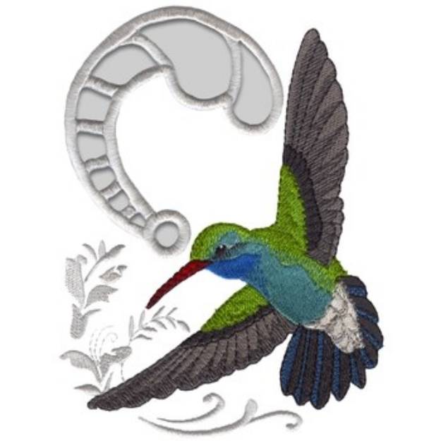 Picture of Broad Billed Hummingbird Machine Embroidery Design