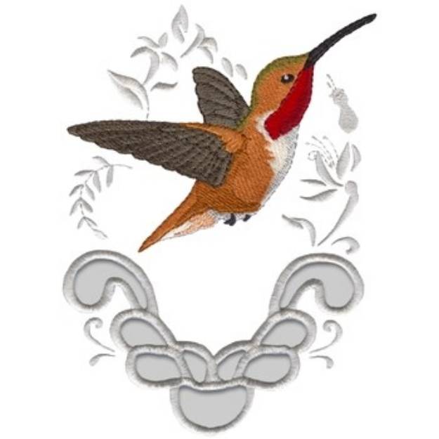 Picture of Allens Hummingbird Machine Embroidery Design