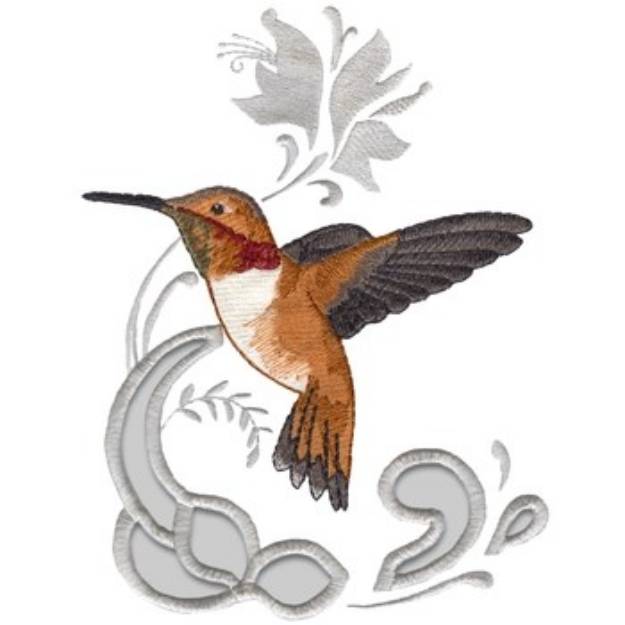 Picture of Rufous Hummingbird Machine Embroidery Design