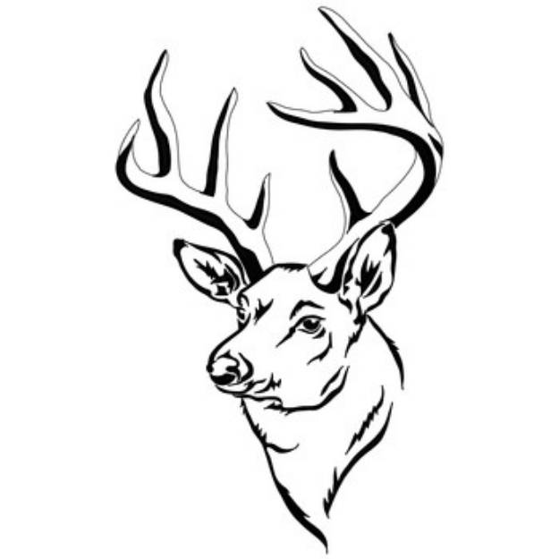 Picture of Deer Head Machine Embroidery Design