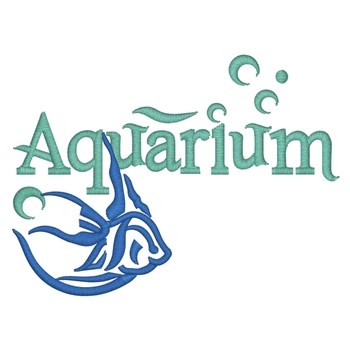 Small Aquarium Logo Machine Embroidery Design
