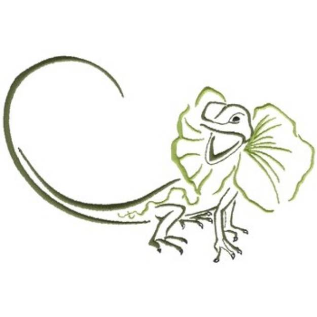 Picture of Frilled Lizard Machine Embroidery Design