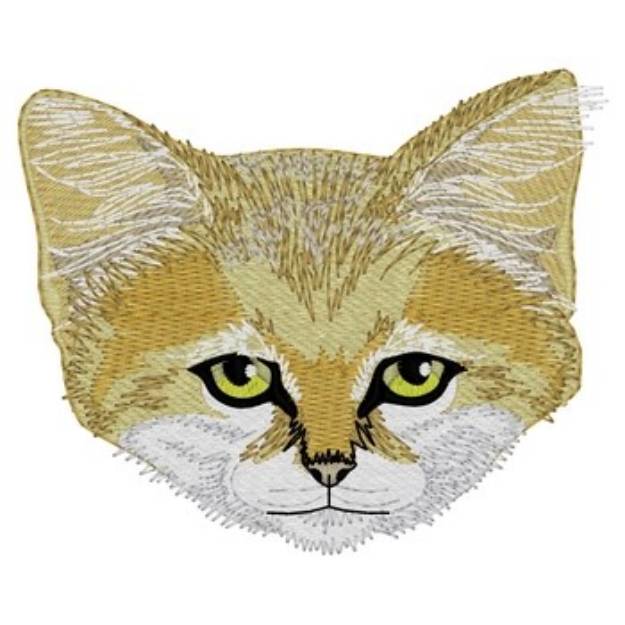Picture of Sand Cat Head Machine Embroidery Design