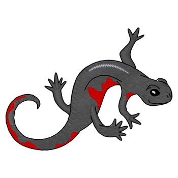 Five Belly Newt Machine Embroidery Design