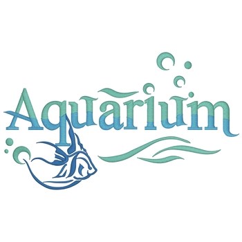 Aquarium Logo Machine Embroidery Design