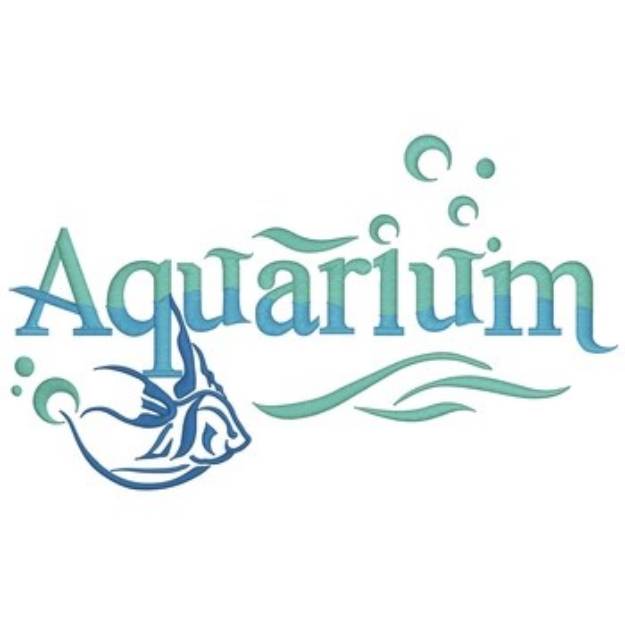 Picture of Aquarium Logo Machine Embroidery Design